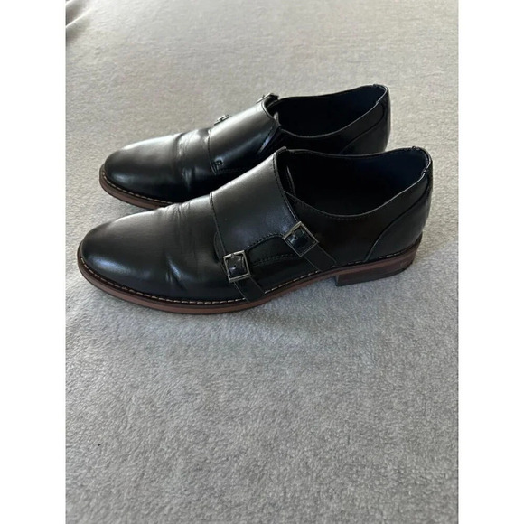 Abound Nico Double Monk Strap Mens Loafer sz 9 Black - Picture 3 of 5